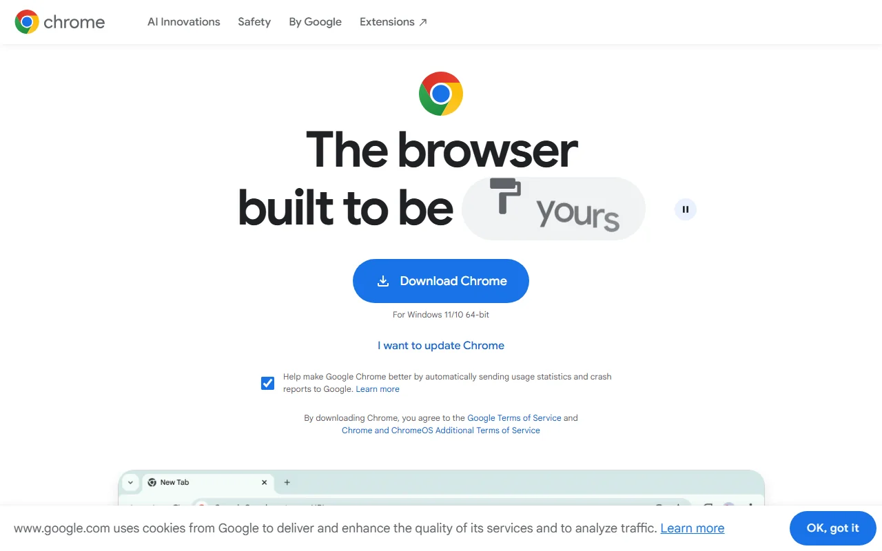 Screenshot: Chrome Screenshot of Chrome